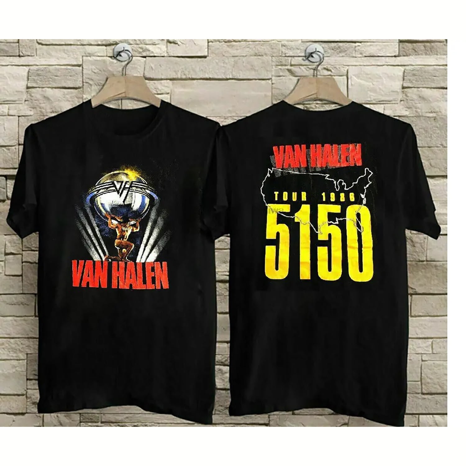 Van Halen 5150 1986 Tour Concert T-Shirt, Vintage Van Halen 