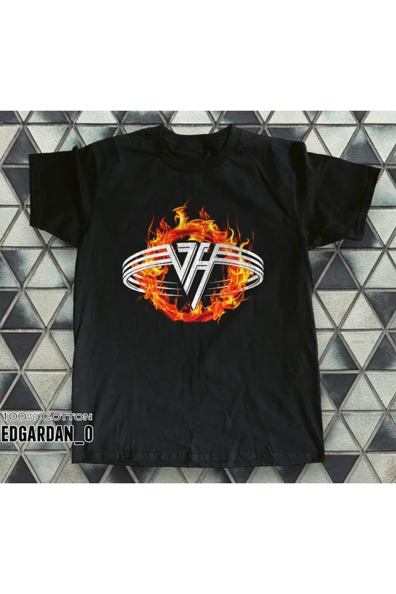 Van Halen Logo American Rock Band Black Unisex T-shirt