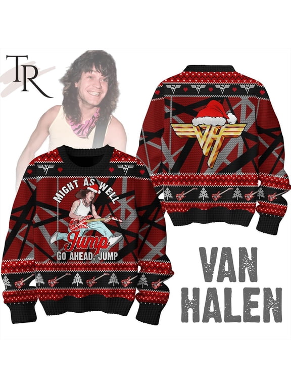 Van Halen Might As Well Jump Go A Head Jump Ugly Christmas Sweater