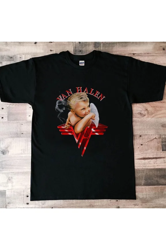 Van Halen Shirt Smoking Baby Angel Rock Concert Tour