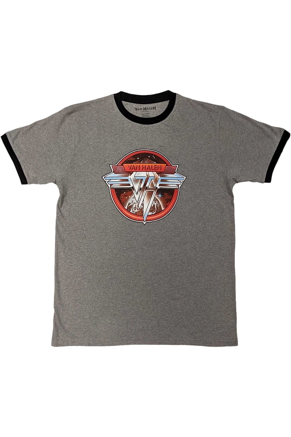 Van Halen Unisex Ringer T-Shirt: Circle Logo (Large)
