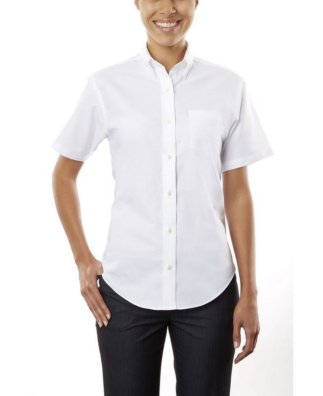 Van Heusen 13V0003 Women's Regular Fit Short Sleeve Oxford - Walmart.com Van Heusen 13V0003 Women's Regular Fit Short Sleeve Oxford - Walmart.com