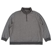 Van Heusen Big Mens Dark Gray Heather Quarter-Zip Pullover Sweatshirt 3XLB