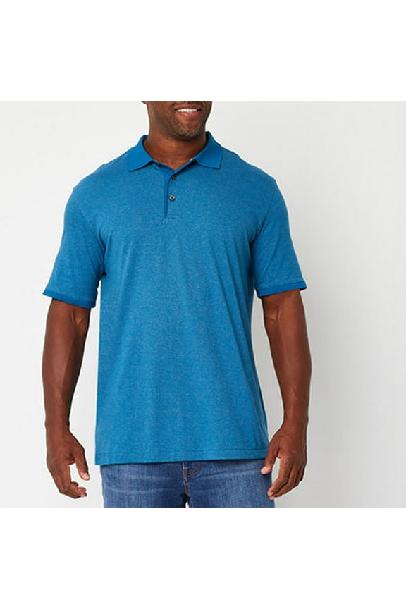 Big and Tall Mens Classic Fit Short Sleeve Polo Shirt, 2x-large , Blue