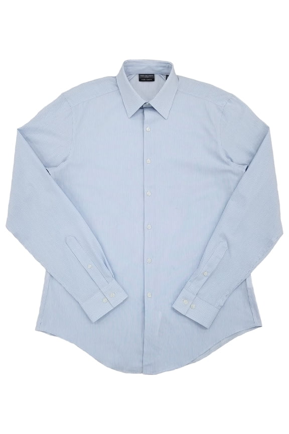 Flex Mens Blue Bay Slim Fit Long Sleeve Dress Shirt M15-15.5 34/35