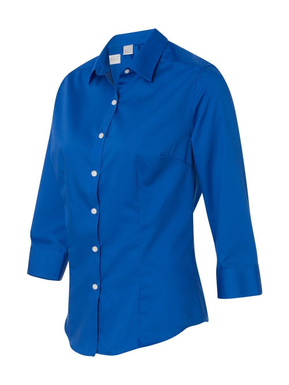 royal blue dress shirt womens Long Sleeve Short Casual Royal Blue Dress Royal Blue / Small