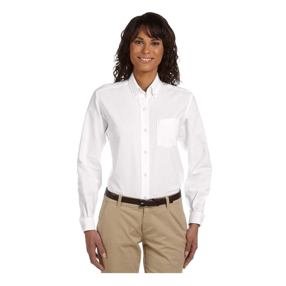 Van Heusen Ladies Long Sleeve Easy Care Oxford, Style 13V0002
