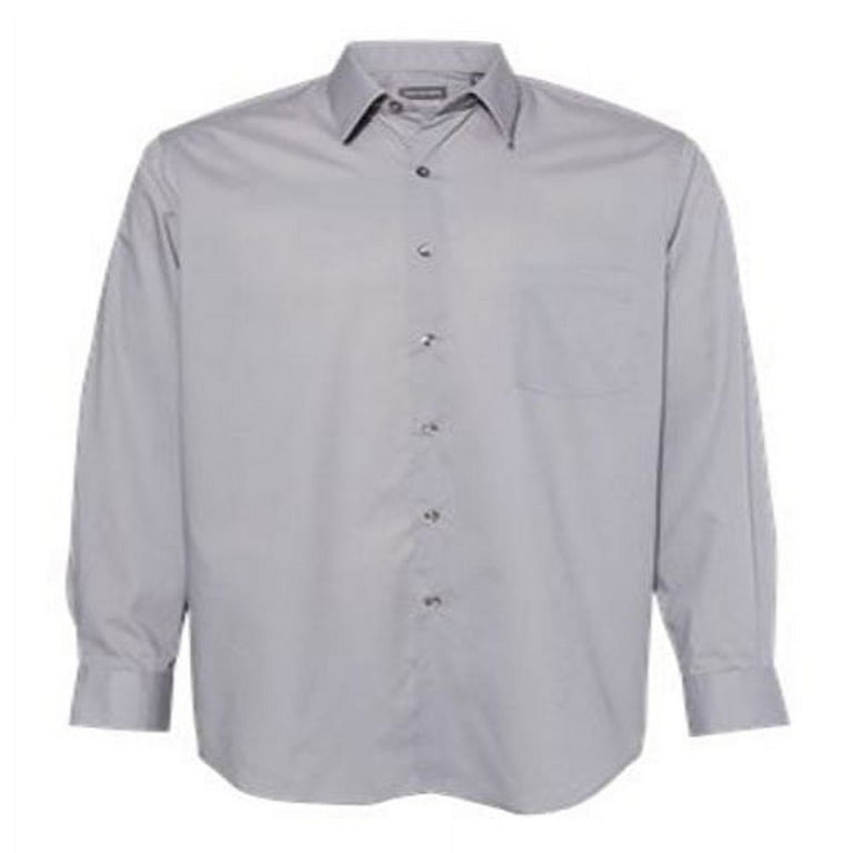 Van Heusen Men's Broadcloth Point Collar Solid Shirt - Walmart.com
