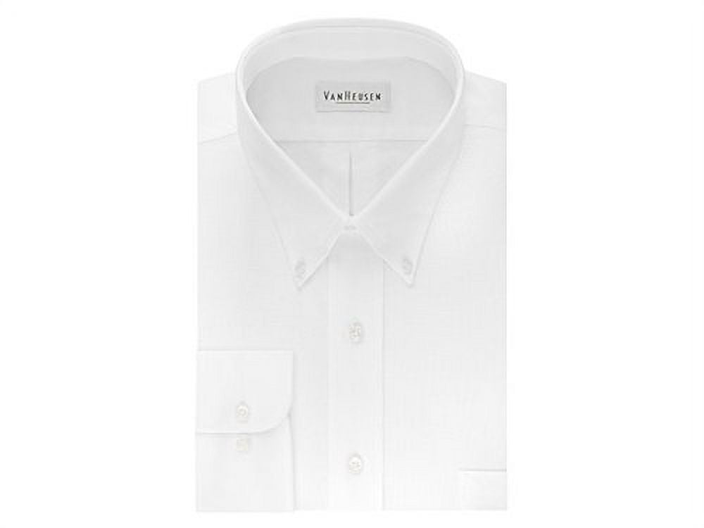 Van Heusen Men's Dress Shirt Regular Fit Oxford Solid, White,, White, Size  3.0 - Walmart.com
