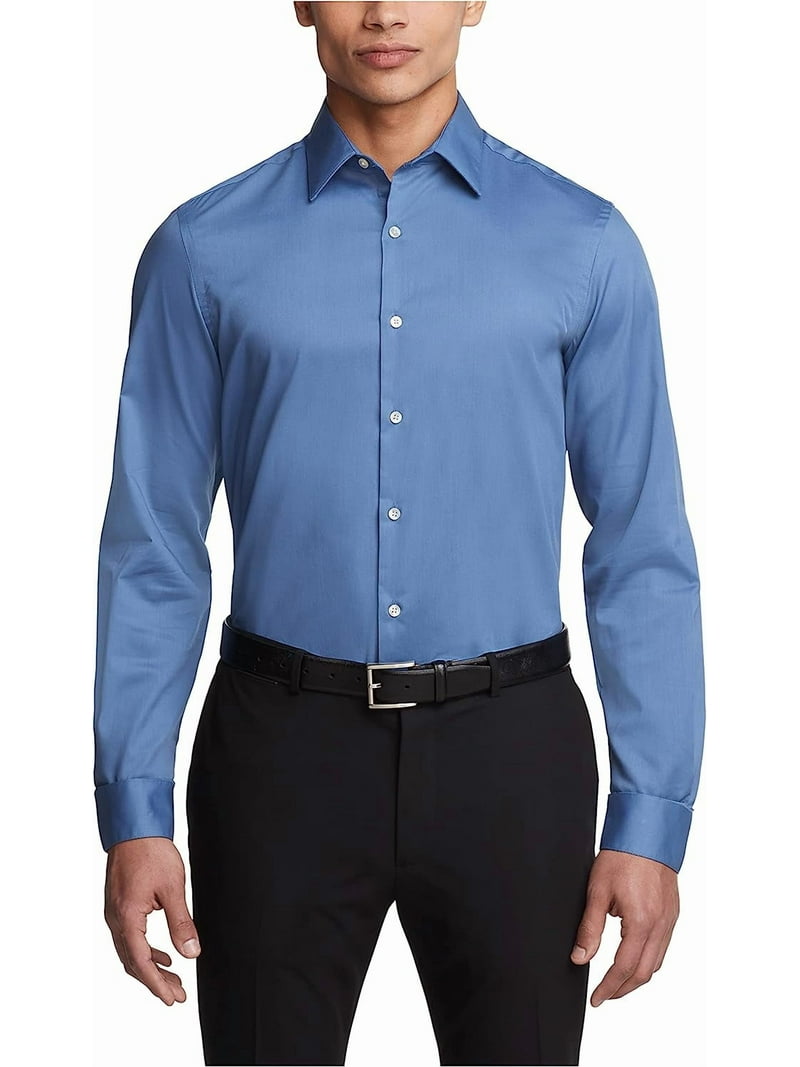 Van Heusen Men's Dress Shirt Slim Fit Flex Collar Stretch Solid