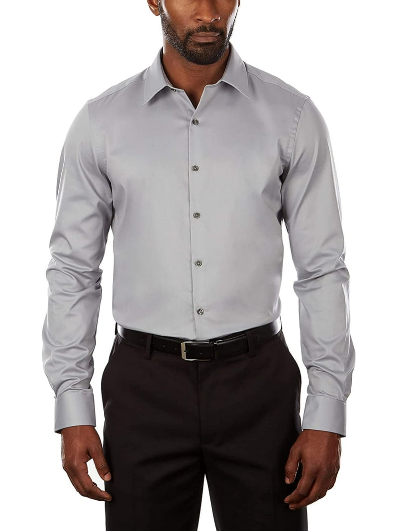 Van Heusen Men's Dress Shirt Slim Fit Flex Collar Stretch Solid 16