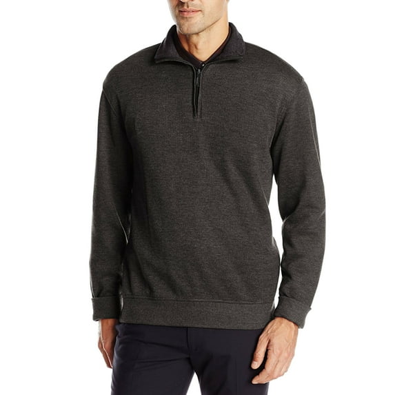 Van Heusen Men's Modern French Rib Long Sleeve 1/4 Zip Sweater