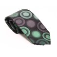 thumbnail image 1 of Van Heusen Men's Neck Tie Green One Geometric Circle Silk   Black One Size, 1 of 3