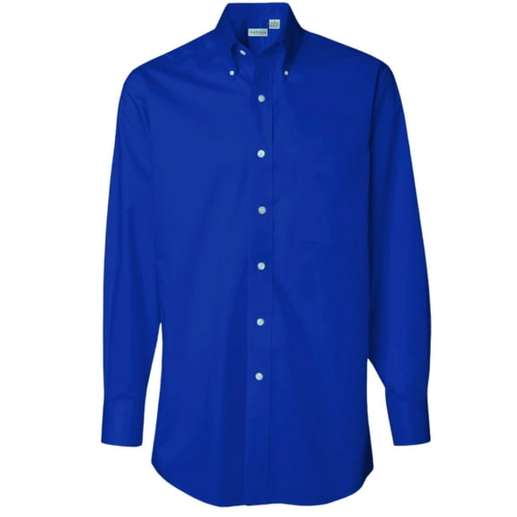 Van Heusen Men's Regular Fit Twill Solid Button Down Collar Dress Shirt , Corn Flower, 17.5-18 Neck 34"-35" Sleeve,X-Large