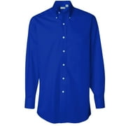 Van Heusen Mens Regular Fit Twill Solid Button Down Collar Dress Shirt , Corn Flower, 18.5-19 Neck 35-36 Sleeve,2X-Large