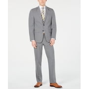 Van Heusen Men s Stretch Performance Button Two Piece Business Suit Jacket and Pants, Grey, 42 Tall