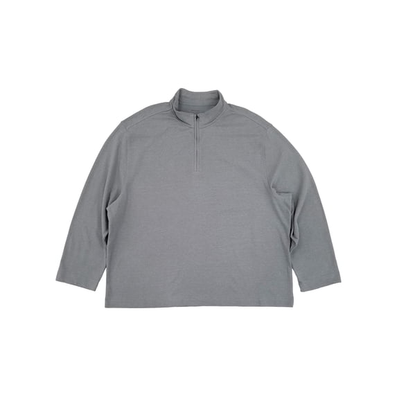 Van Heusen Mens Big & Tall Gray Ottoman Quarter Zip Pullover Sweatshirt 4XLT