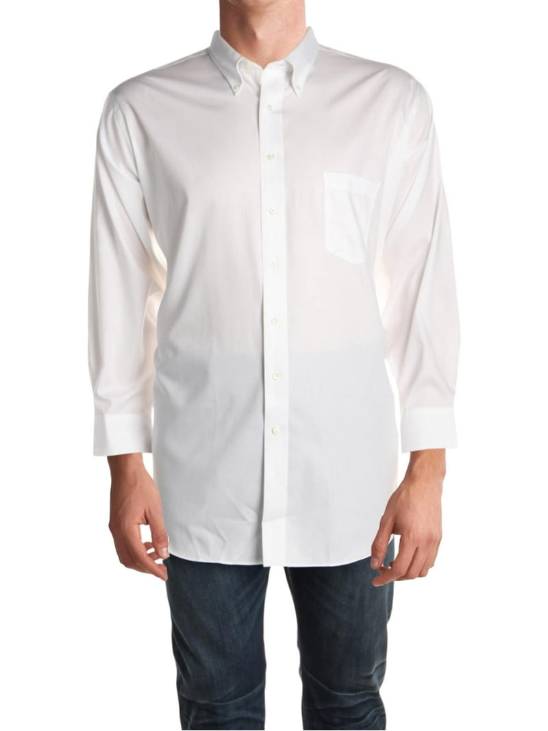 Van Heusen Mens Big Tall Stretch Collar Classic Fit Button-Down