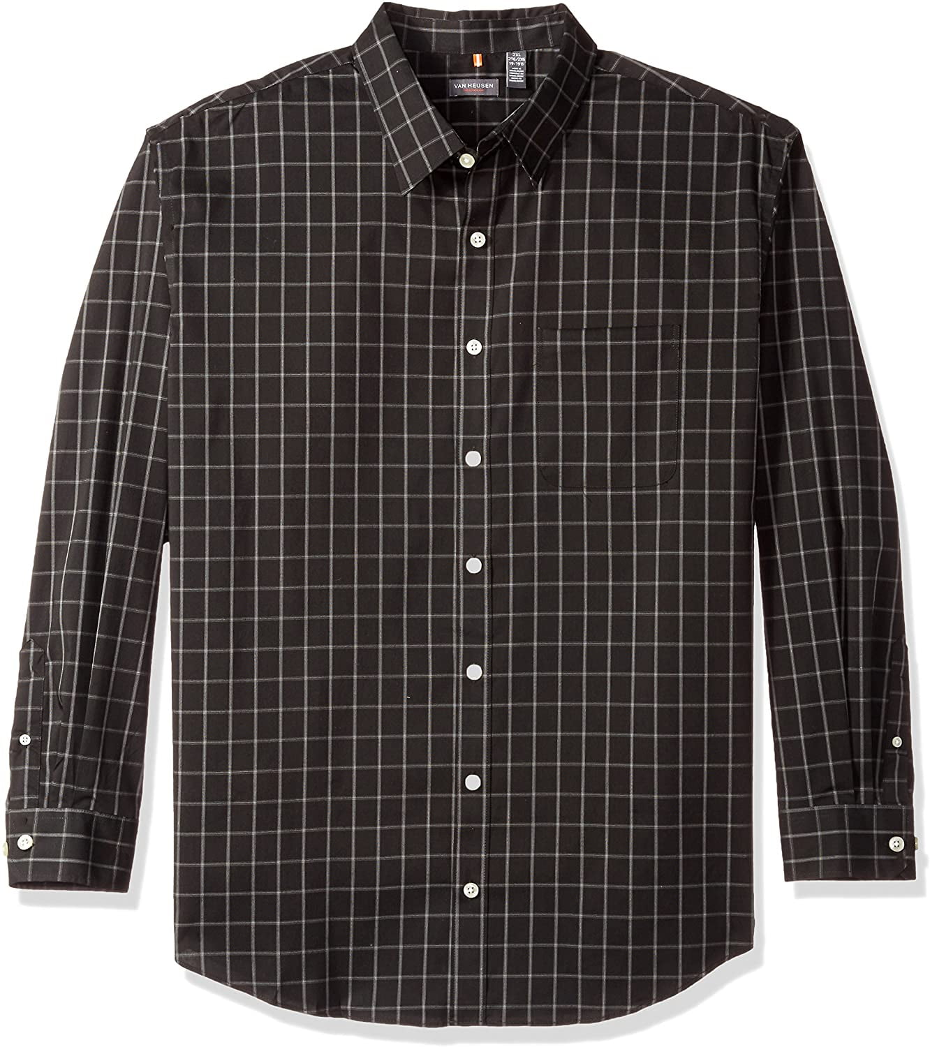 Van Heusen Mens Big and Tall Traveler Stretch Long Sleeve Button