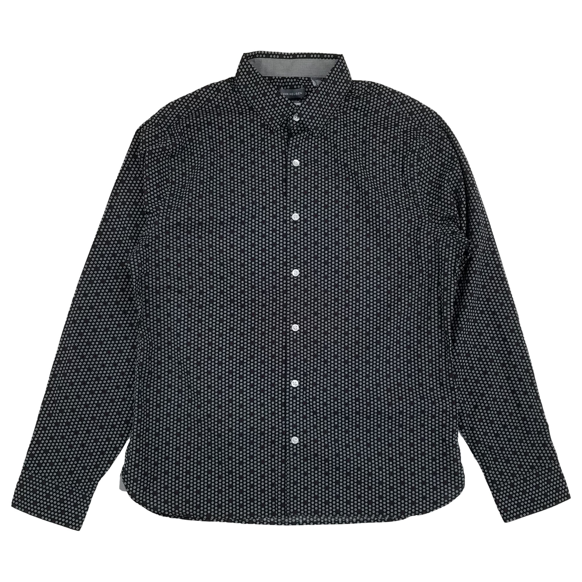 van heusen black dress shirt Van Heusen Slim Fit Ultra Wrinkle Free Stretch FLEX Solid Dress Shirt in  Charcoal
