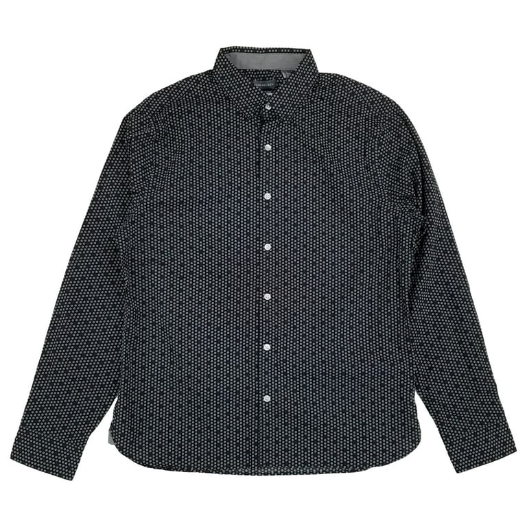 van heusen mens slim fit dress shirts Van Heusen Dark Blue/Black Plaid 