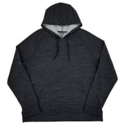 Van Heusen Mens Black Heather Raglan Pullover Hoodie Sweatshirt X-Large