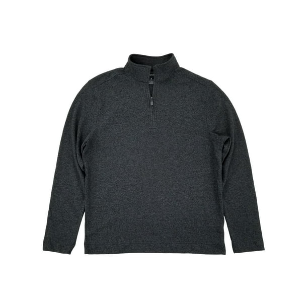 Van Heusen Mens Black Never Tuck Classic Fit Quarter Zip Pullover Sweatshirt S Walmart Business Supplies