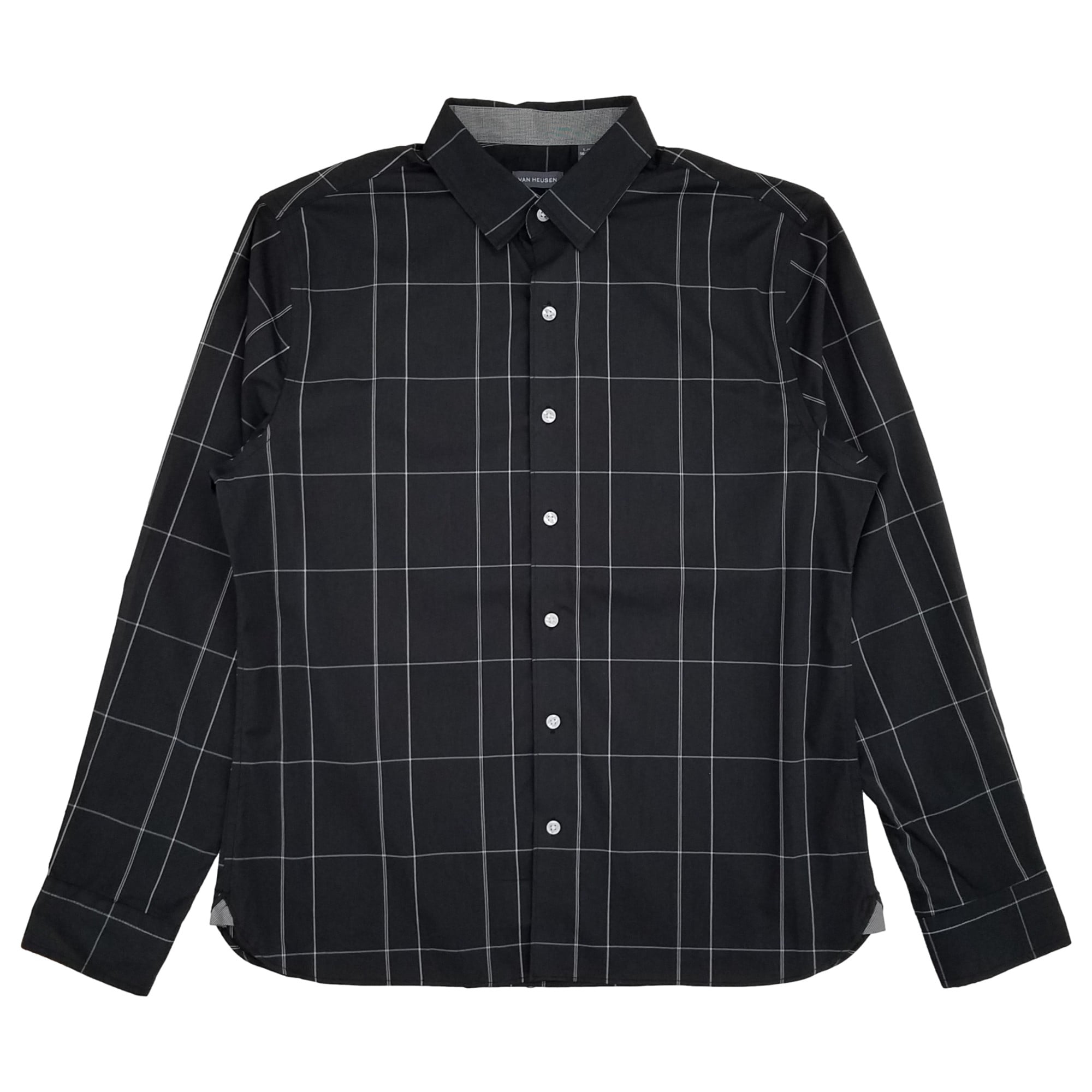 van heusen black dress shirt Cronbie Long Sleeve Stain Shield Solid Shirt main image 0