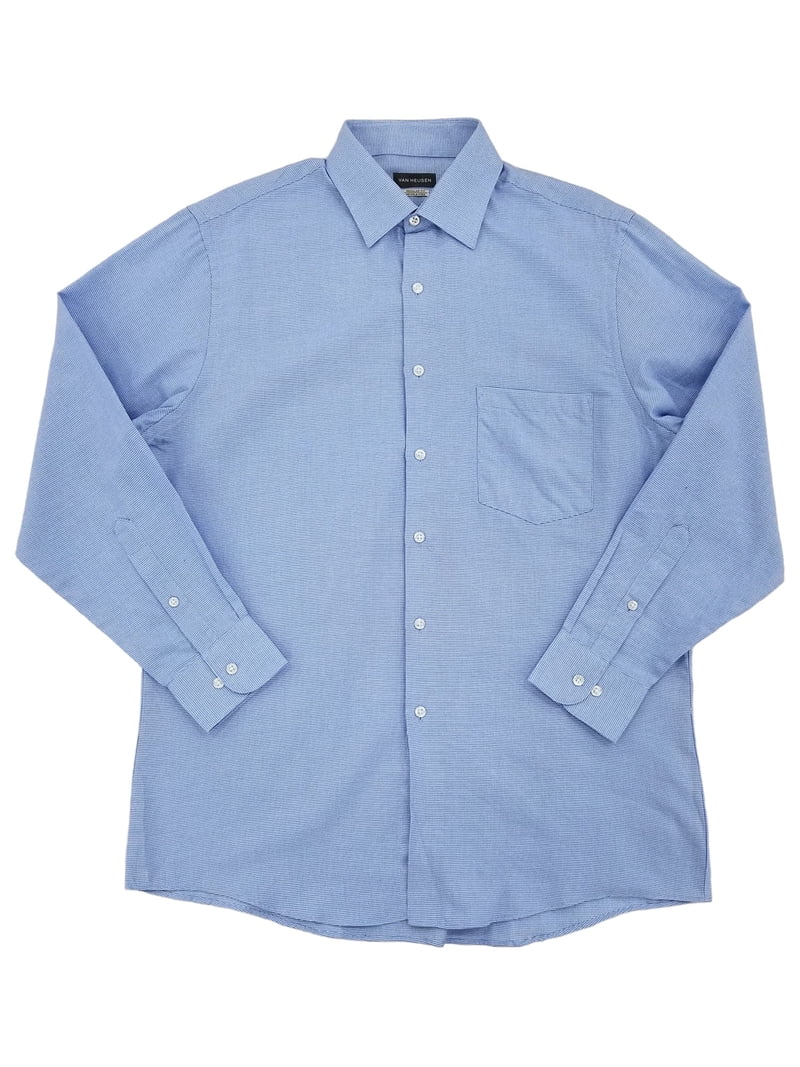 van heusen regular fit long sleeve dress shirt Van Heusen Men's Originals Easy Plaid Long Sleeve Shirt, 2XL, Cotton main image 0