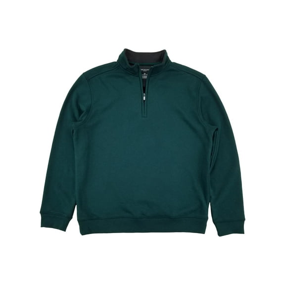Van Heusen Mens Botanical Green Flex Fleece Quarter-Zip Pullover Sweatshirt XXL