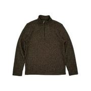 Van Heusen Mens Burnt Umber Flex Fleece Quarter-Zip Pullover Sweatshirt S
