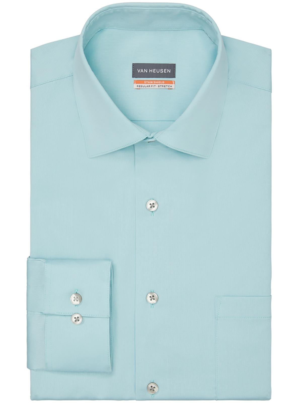 Van Heusen Mens Button-Down Regular Fit Dress Shirt - Walmart.com
