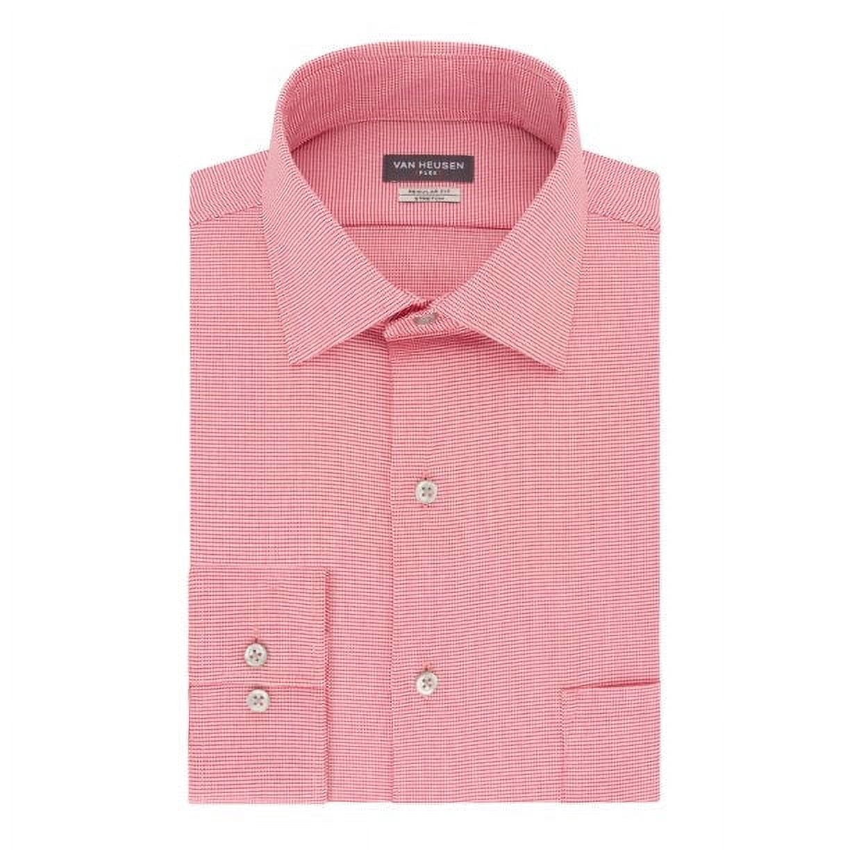 Van Heusen Mens ClassicFit Poplin Dress Shirt, Choose Sz/Color L/Red