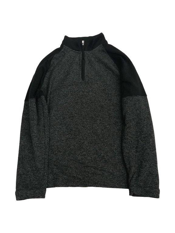 Mens Dark Iron Black Quarter Zip Mock Neck Sweatshirt Jacket XX-Large