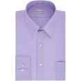 thumbnail image 1 of Van Heusen Mens Dress Shirt Fitted Poplin Solid 14.5 Neck 32-33 Sleeve Lavender, 1 of 5