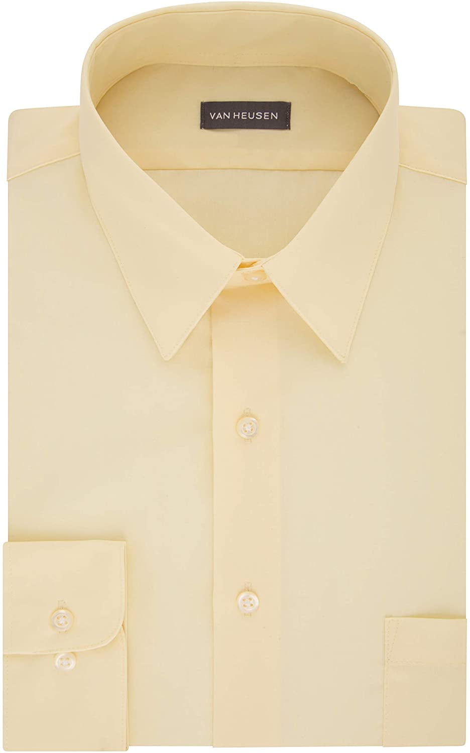 Van Heusen Mens Dress Shirt Fitted Poplin Solid 15 Neck 32-33 Sleeve Lemon Glaze - Walmart.com Van Heusen Mens Dress Shirt Fitted Poplin Solid 15 Neck 32-33 Sleeve Lemon Glaze - Walmart.com