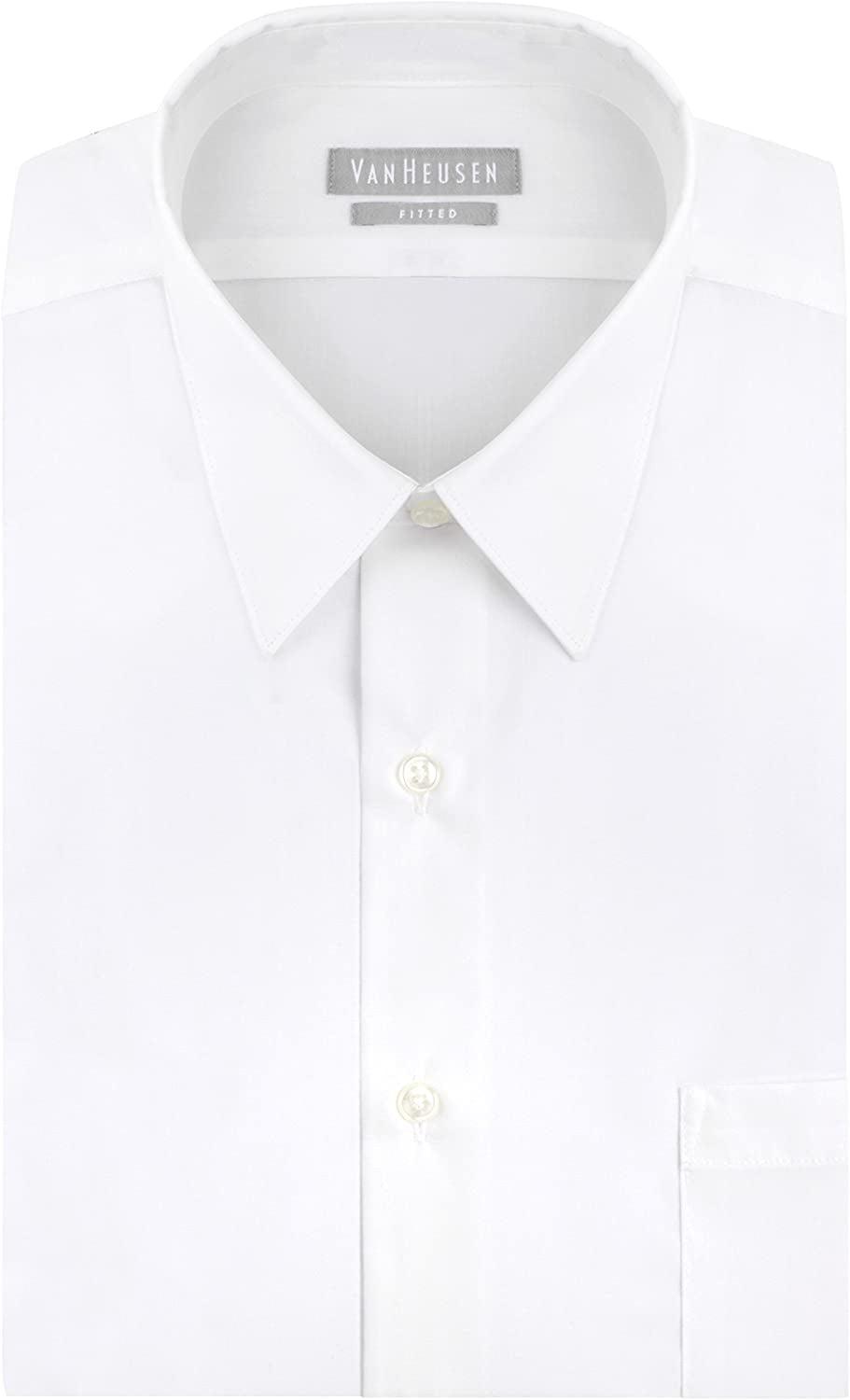 van heusen men's dress shirt fitted poplin solid Amazon.com: Van Heusen Men's Dress Shirt Regular Fit Poplin Solid, Black, 14" Neck 32"-33" Sleeve : Clothing, Shoes & Jewelry