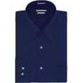 thumbnail image 1 of Van Heusen Mens Dress Shirt Fitted Poplin Solid 18.5 Neck 36-37 Sleeve Persian Blue, 1 of 5