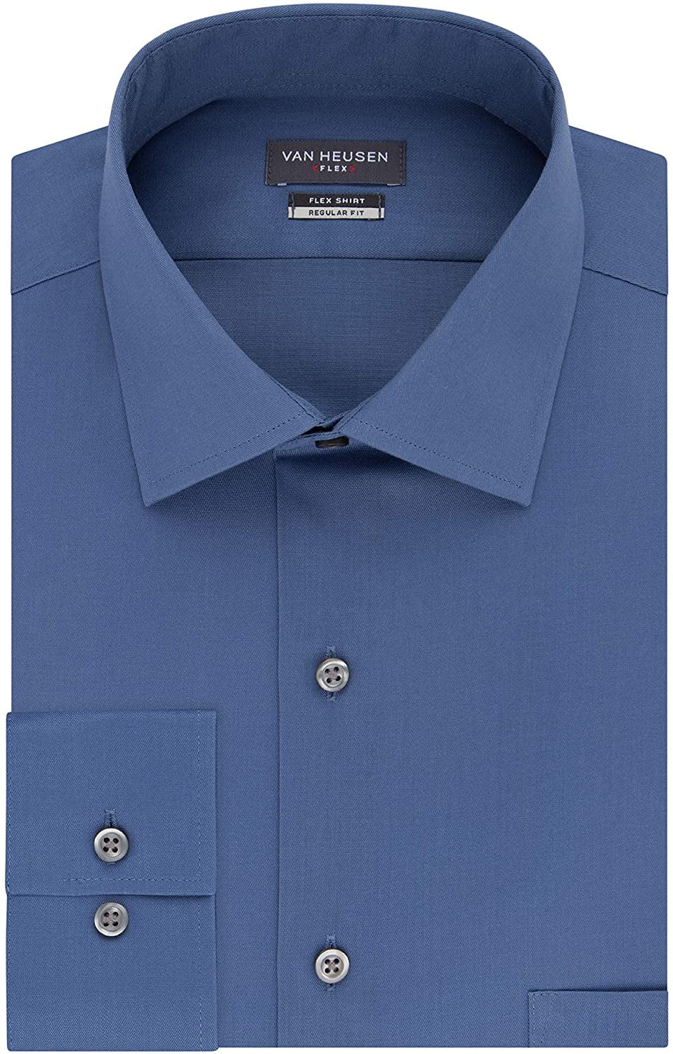mens dusty blue dress shirt Brushed Steel Blue Dress Shirt 17.5 / 32/33