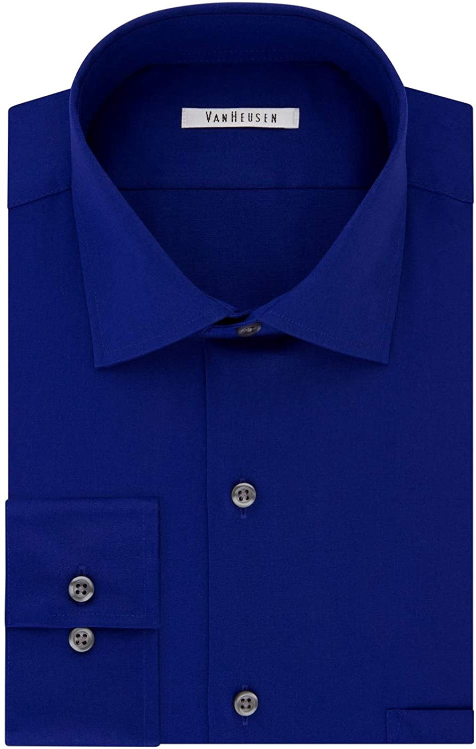 Van Heusen Men's Regular Fit Dress Shirt - Flex Collar & Stretch Fabric, Royal Blue, 16.5 Neck 36/37 Sleeve - View #11