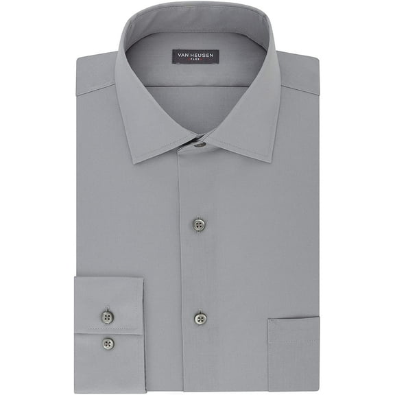 Van Heusen Mens Dress Shirt Regular Fit Flex Collar Stretch Solid