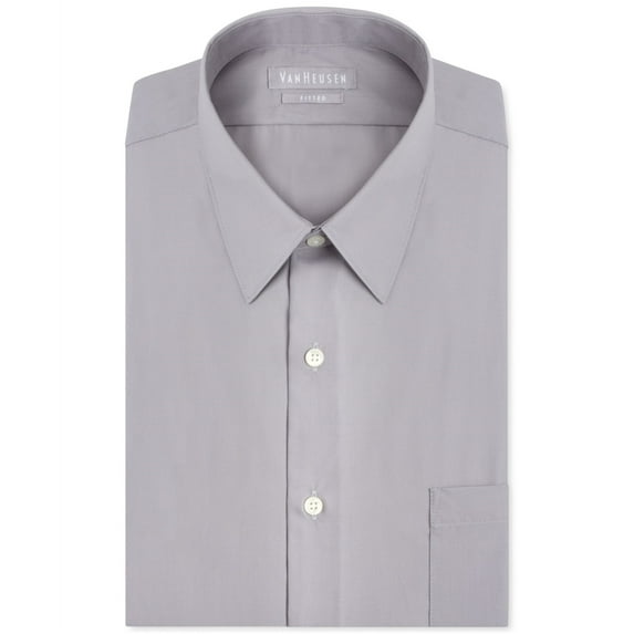 Van Heusen Mens Fitted Spread Collar Dress Shirt