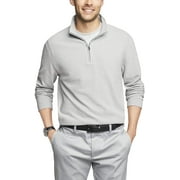 Van Heusen Mens Big & Tall Gray Ottoman Quarter Zip Pullover Sweatshirt M