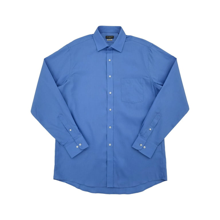Van Heusen Mens French Blue Flex Collar Long Sleeve Button-Up