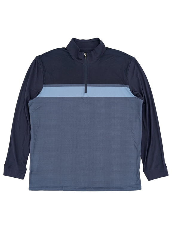 Mens Blue Lightweight Golf Quarter Zip Shirt Jacket