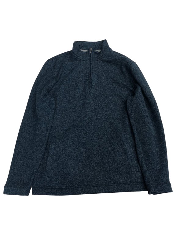 Mens Insignia Blue Quarter Zip Mock Neck Sweatshirt Jacket X-Large
