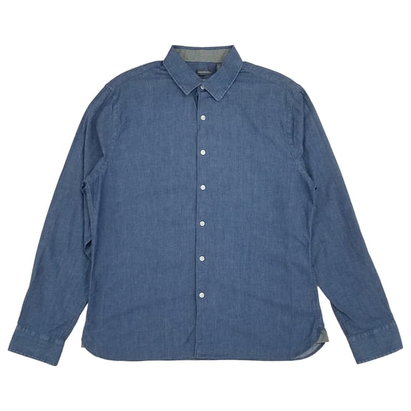Van Heusen Mens Kentucky Blue Long Sleeve Slim Fit Button-Down Shirt XX-Large