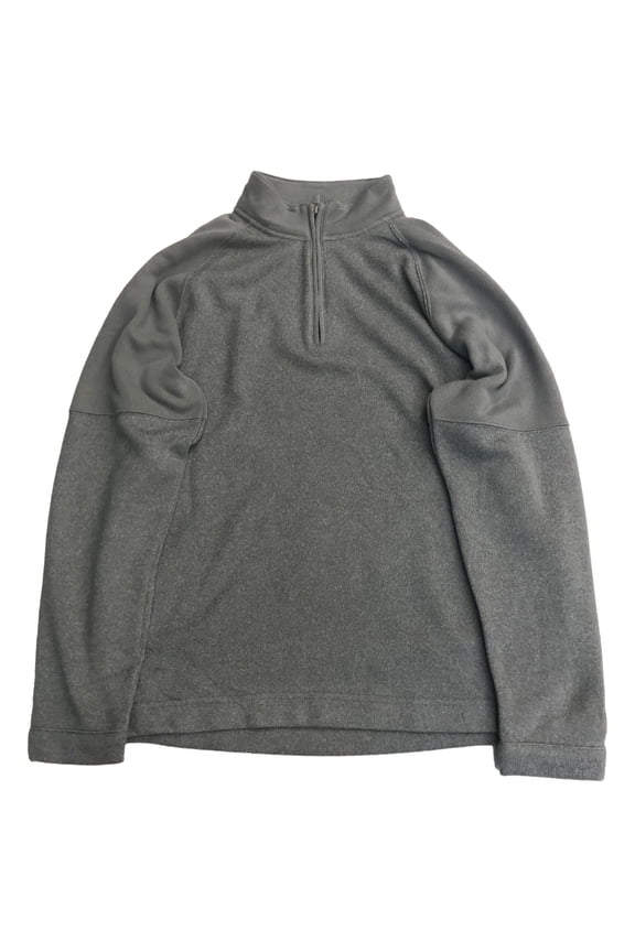 Mens Monument Gray Quarter Zip Mock Neck Sweatshirt Jacket Small