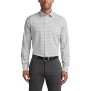 Van Heusen Mens Regular fit 32-33 Button-Up Shirt Medium Grey Plaid