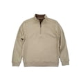 thumbnail image 1 of Van Heusen Mens Plaza Taupe Flex Fleece Quarter-Zip Pullover Sweatshirt Medium, 1 of 1